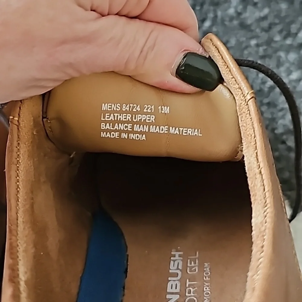 Nunn Bush sz 13 tan leather dress shoes